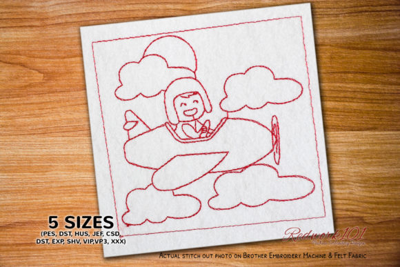 Baby Sitting in Airplane Redwork: A Designer's Honest Review