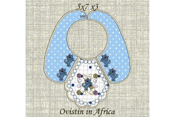 Blue Baby Bib for Small Hoops: An Embroidery Designer's Review