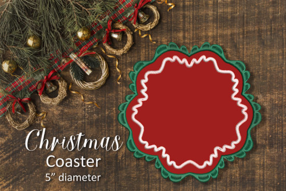Christmas Coaster for Boutique Apparel Embroidery